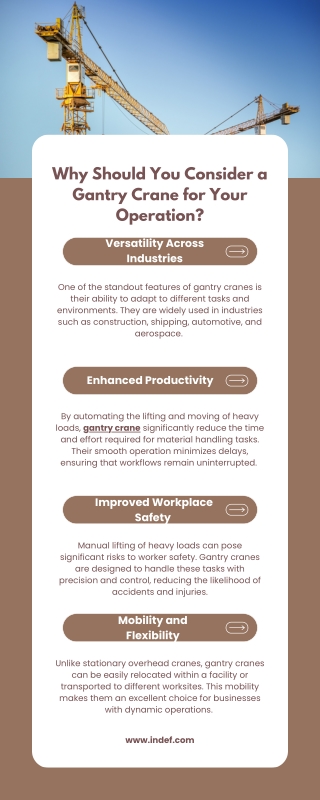 Why Should You Consider a Gantry Crane for Your Operation?