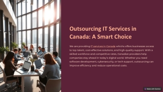 Why Outsourcing IT Services in Canada is Right for Your Business