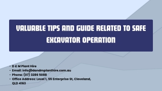 Valuable Tips And Guide Related To Safe Excavator Operation