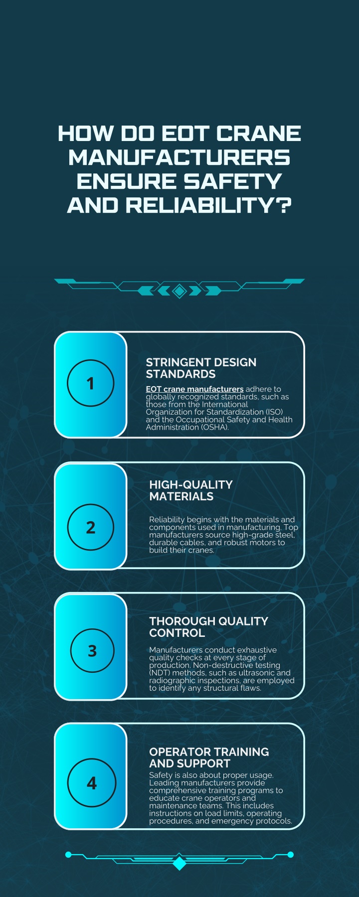 how do eot crane manufacturers ensure safety