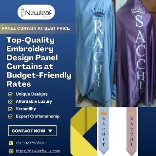 Top-Quality Embroidery Design Panel Curtains at Budget-Friendly Rates