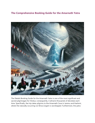 the comprehensive booking guide for the amarnath