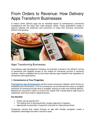 from orders to revenue how delivery apps