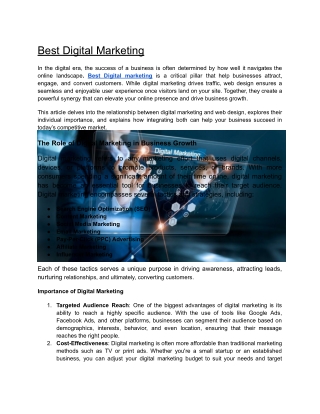 best digital marketing
