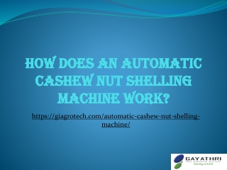 How Do Cashew Nut Shelling Machines Operate Automatically?