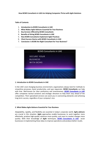 how bcms consultants in uae are helping companies