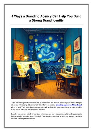 4 Ways a Branding Agency Can Help You Build a Strong Brand Identity
