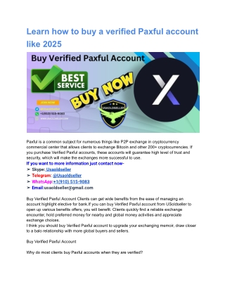 learn how to buy a verified paxful account like