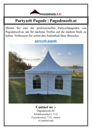 Partyzelt Pagode | Pagodenzelt.at