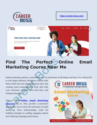 Online Email Marketing Course Near Me - Career Boss Institute