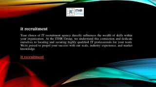 it recruitment