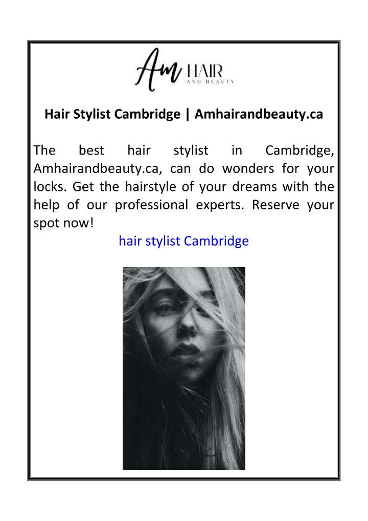 hair stylist cambridge amhairandbeauty ca