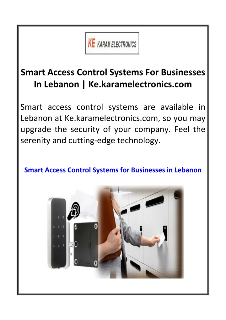 smart access control systems for businesses