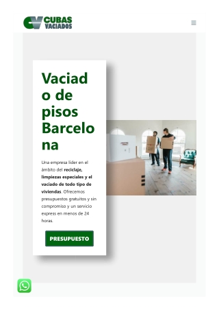 Vaciado de pisos en Barcelona, Cubas Vaciados