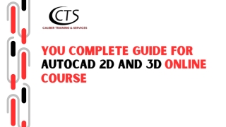 Your Complete Guide for AutoCAD 2d and 3d Online Course