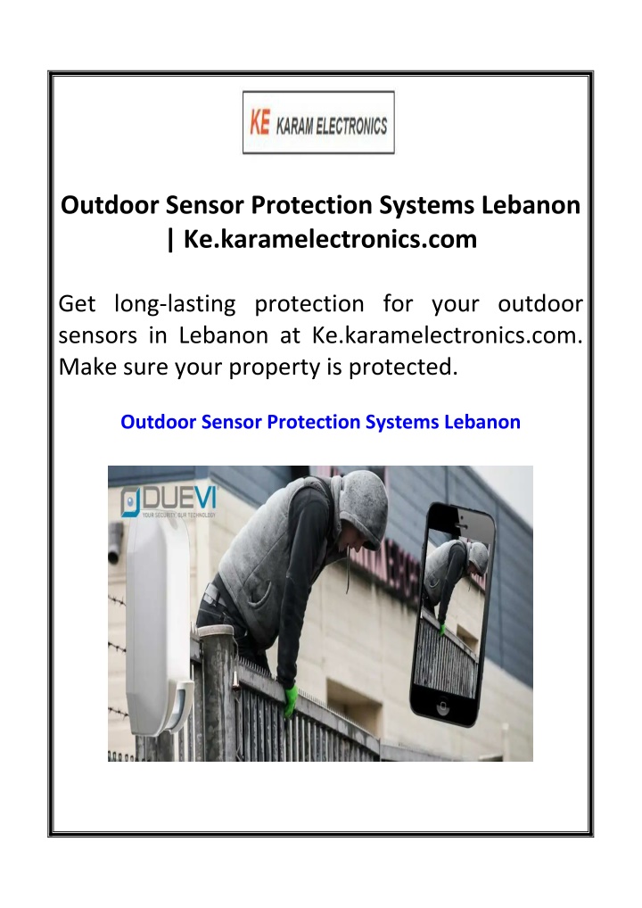 outdoor sensor protection systems lebanon