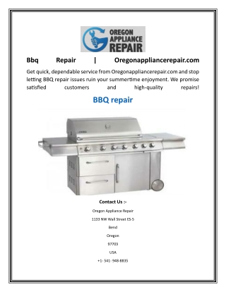 Bbq Repair  Oregonappliancerepair.com