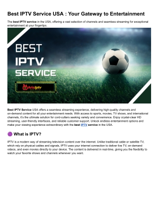 best iptv service usa your gateway