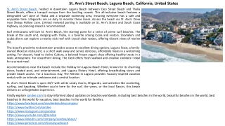 St. Ann's Street Beach, Laguna Beach, CA | Snorkeling, Surfing, Parking & Hotels