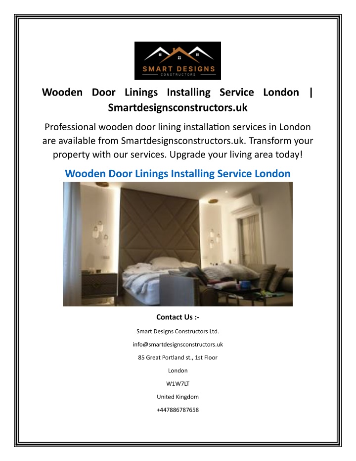 wooden door linings installing service london