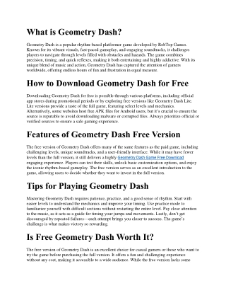 what is geometry dash