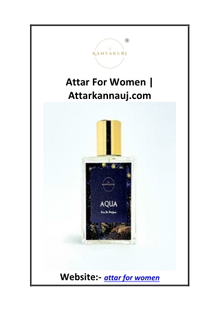 Attar For Women  Attarkannauj.com