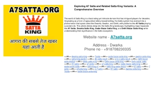 A to Z Satta Result: Comprehensive Updates at Your Fingertips