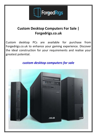 custom desktop computers for sale forgedrigs co uk