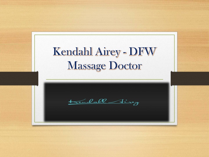 kendahl airey dfw massage doctor