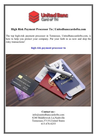 High Risk Payment Processor Tn  Unitedbanccardoftn.com