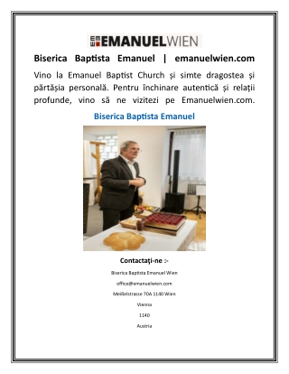 biserica baptista emanuel emanuelwien com