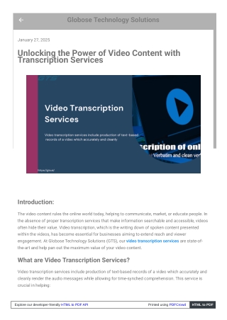 Unlocking the Power of Video Content with Transcription Services