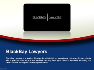 Commercial Litigation Sydney - Blackbaylawyers