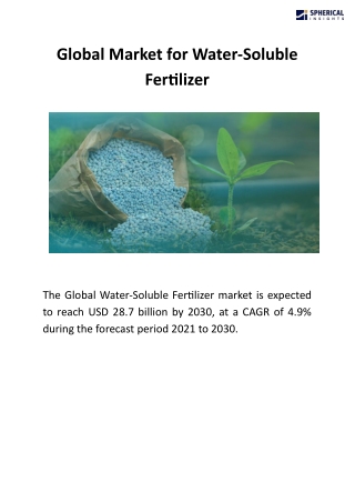 global market for water soluble fertilizer