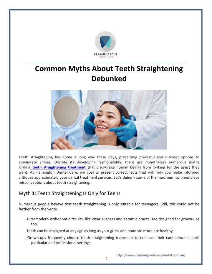 common myths about teeth straightening debunked