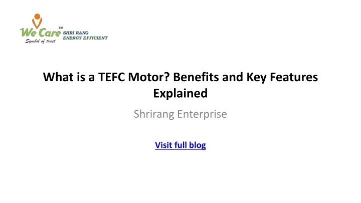 what is a tefc motor benefits and key features explained