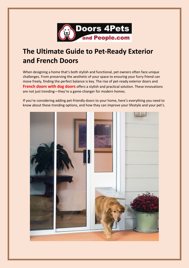 the ultimate guide to pet ready exterior