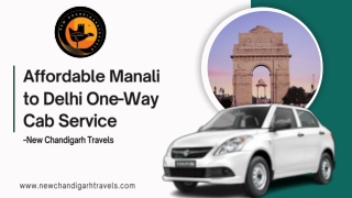 Affordable Manali to Delhi One-Way Cab Service | New Chandigarh Travels