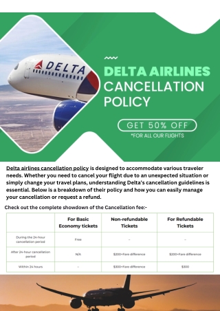 Delta Airlines Cancellation Policy