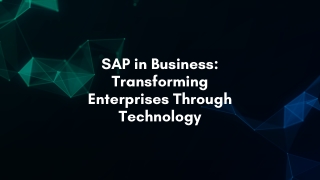 SAP in Business