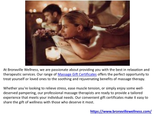 Ultimate Relaxing Deep Tissue Massage Gift Certificate-Bronxville Wellness.pptx