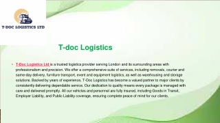 t doc logistics