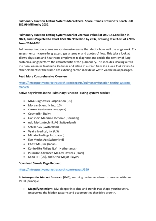 pulmonary function testing systems market size