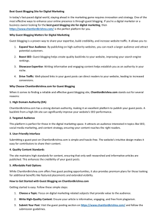 best guest blogging site for digital marketing