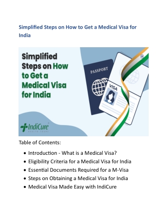 Simplified Steps on How to Get a Medical Visa for India