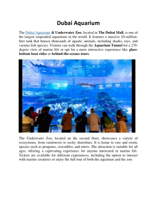 Dubai Aquarium