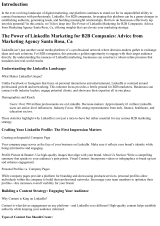 The Power of LinkedIn Marketing for B2B Companies: Advice from Marketing Agency