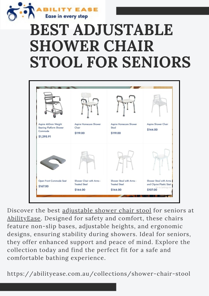 best adjustable shower chair stool for seniors