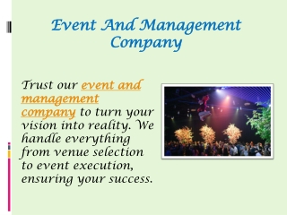 Event And Management Company