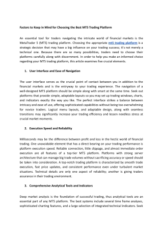 Factors to Keep in Mind for Choosing the Best MT5 Trading Platform.docx